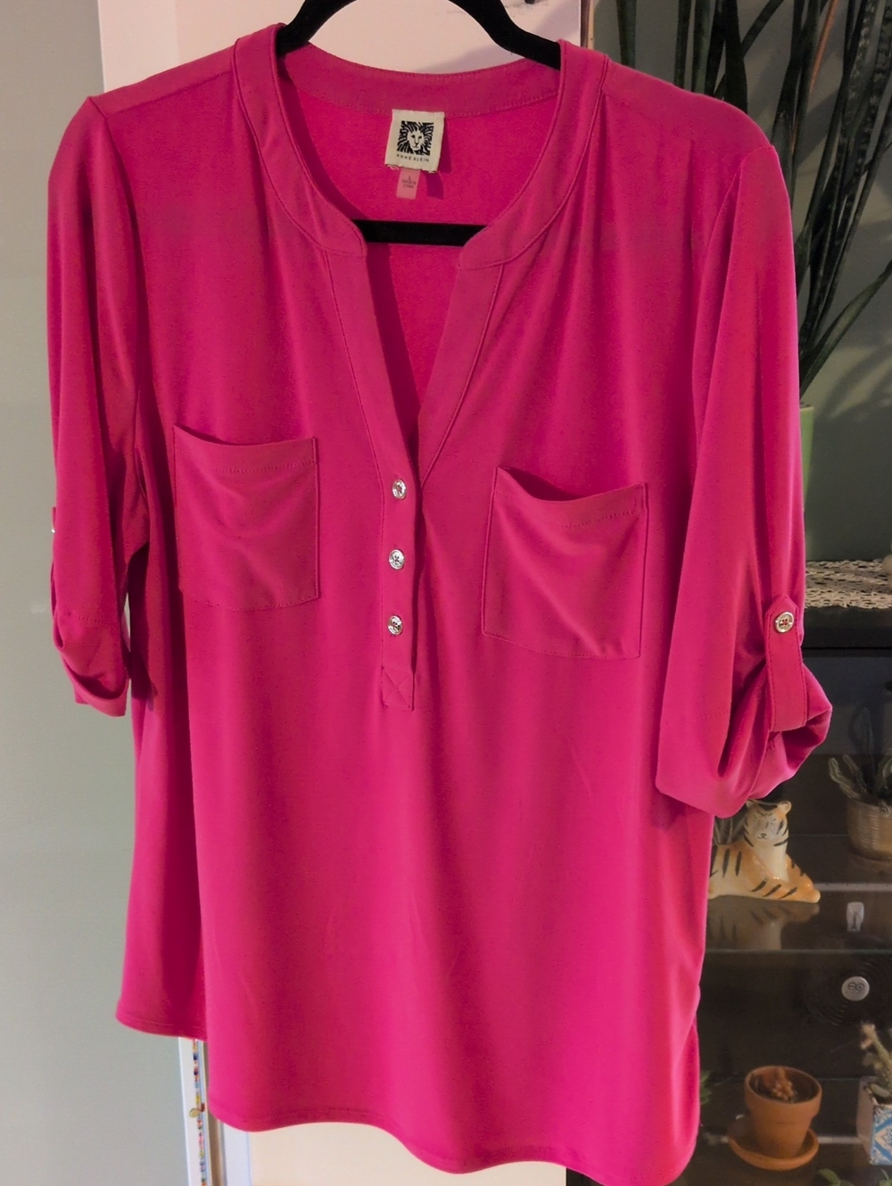 Anne Klein Hot Pink Top